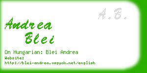 andrea blei business card